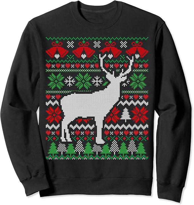 Christmas Deer Gift Sweatshirt Clothing
